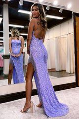 Elegant Sleeveless Long Prom Dresses, Sequins Mermaid 2023 Newest Evening Party Dresses