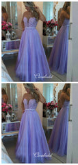 Beaded Popular Prom Dresses Long, Fashion A-line Prom Dresses