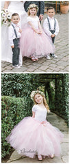 Cap Sleeves Tulle Flower Girl Dresses, Princess Little Girl Dresses