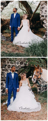 A-line Tulle Wedding Dresses, Simple Wedding Dresses, Bridal Gowns