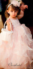Cute Princess Organza Flower Girl Dresses, A-line Flower Girl Dresses