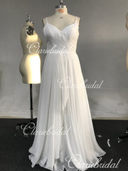 Feedback for Long A-line Chiffon Beach Wedding Dresses