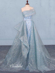 Glitter Fashion Long Prom Dresses, Elegant 2020 Newest Prom Dresses, Fancy Prom Dresses