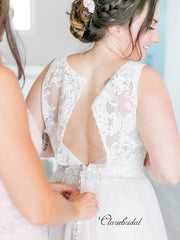 A-line Lace Wedding Dresses, Custom Size Design Bridal Gowns