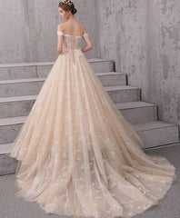 Fashion Lace Long Wedding Dresses, High Quality A-line Wedding Dresses