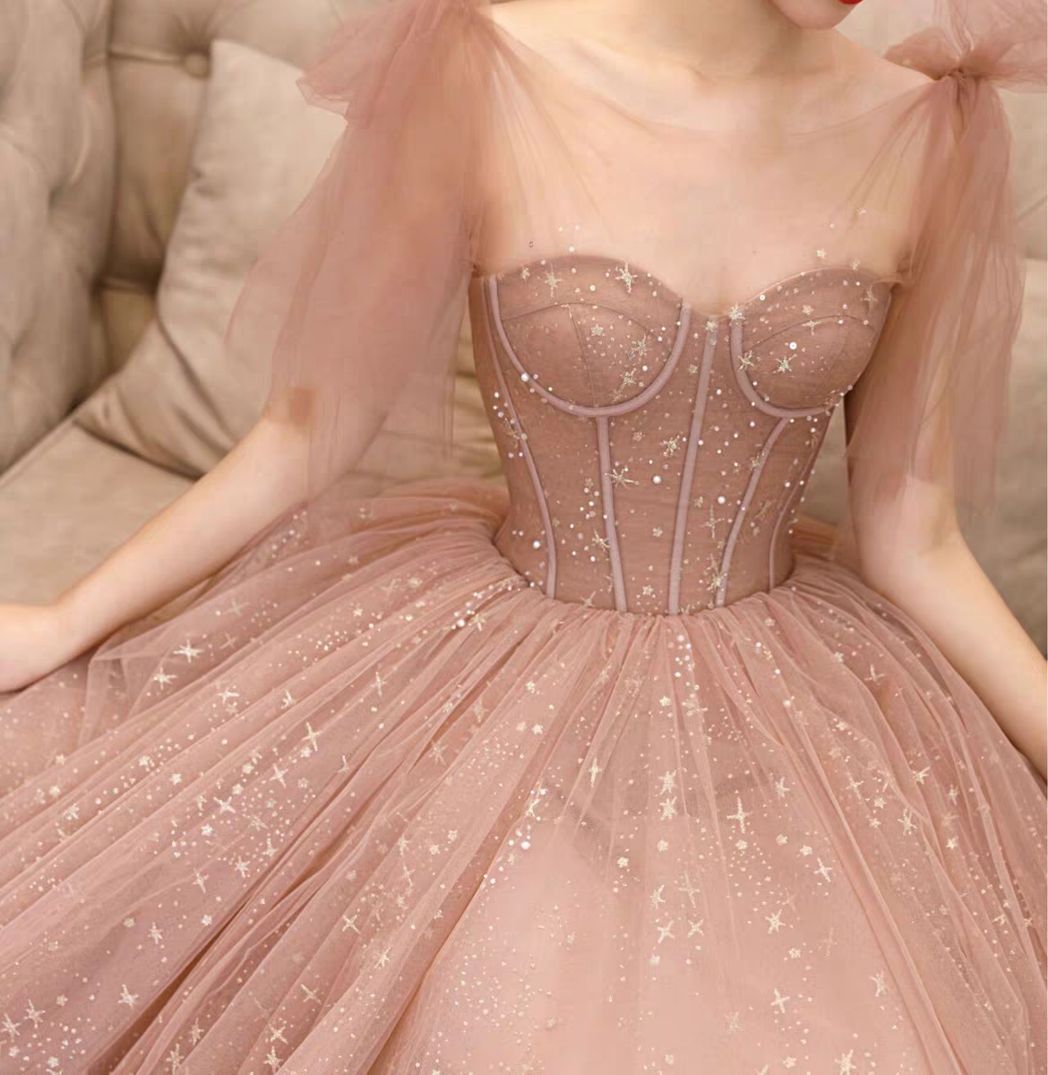 Elegant Shiny Long 2021 Prom Dresses, Popular Prom Dresses, A-line Prom Dresses