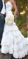 Fluffy Popular Custom Design Wedding Dresses, Newest Strapless Wedding Dresses